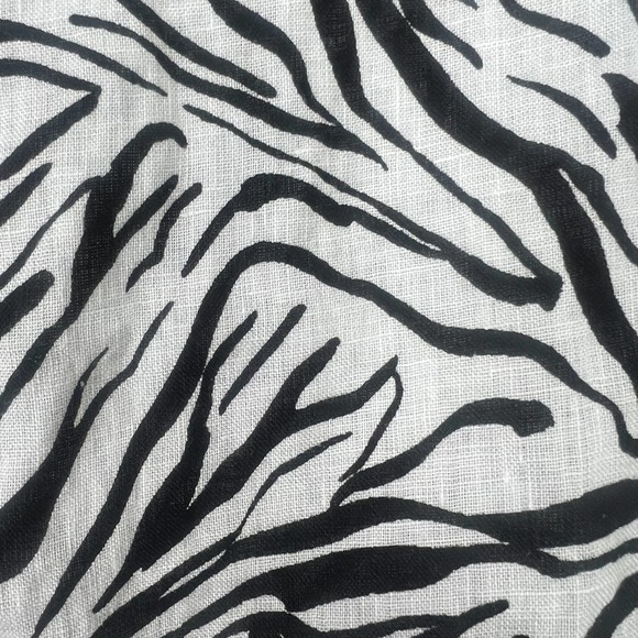 Cynthia Rowley 100% Linen Animal Print zebra Tunic Shirt - Picture 5 of 11